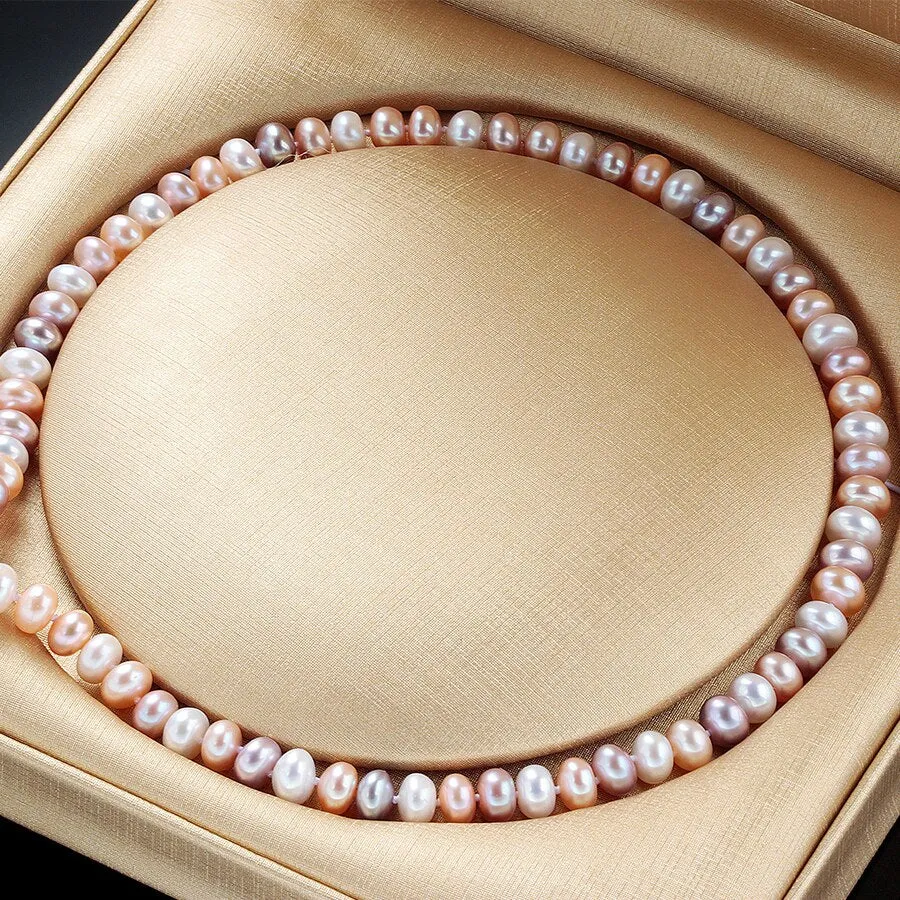 100% Natural Freshwater Pearl Necklaces For Women