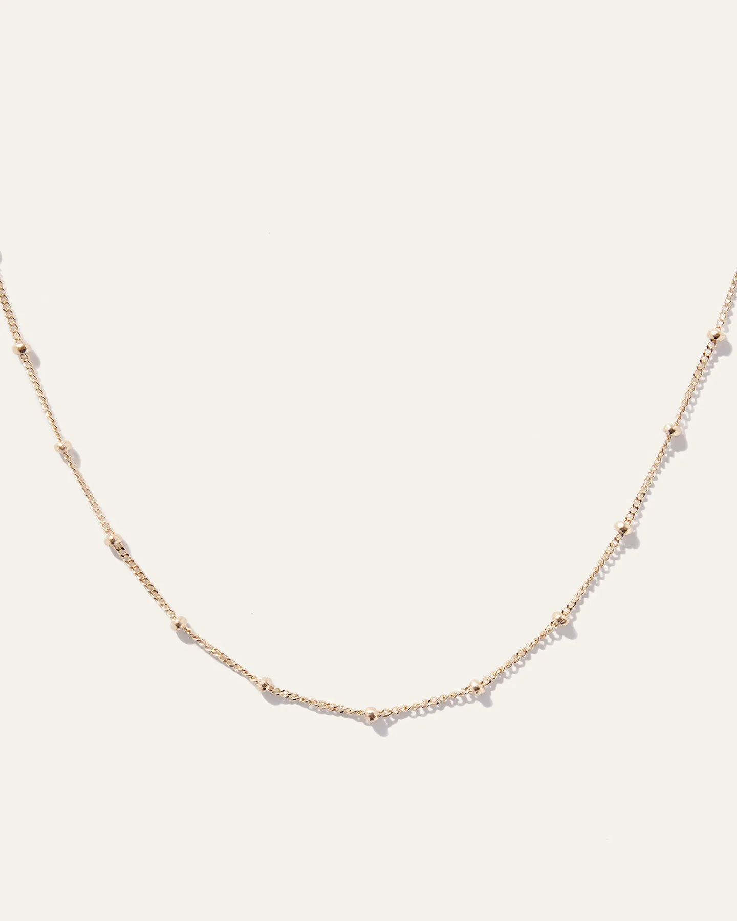 14k Gold Station Bead Choker