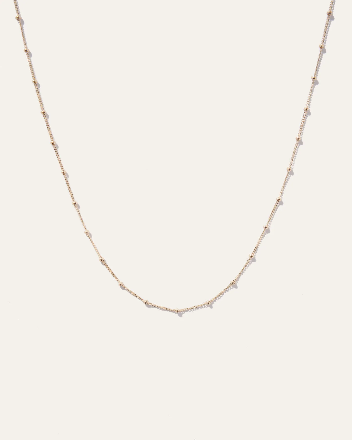 14k Gold Station Bead Choker
