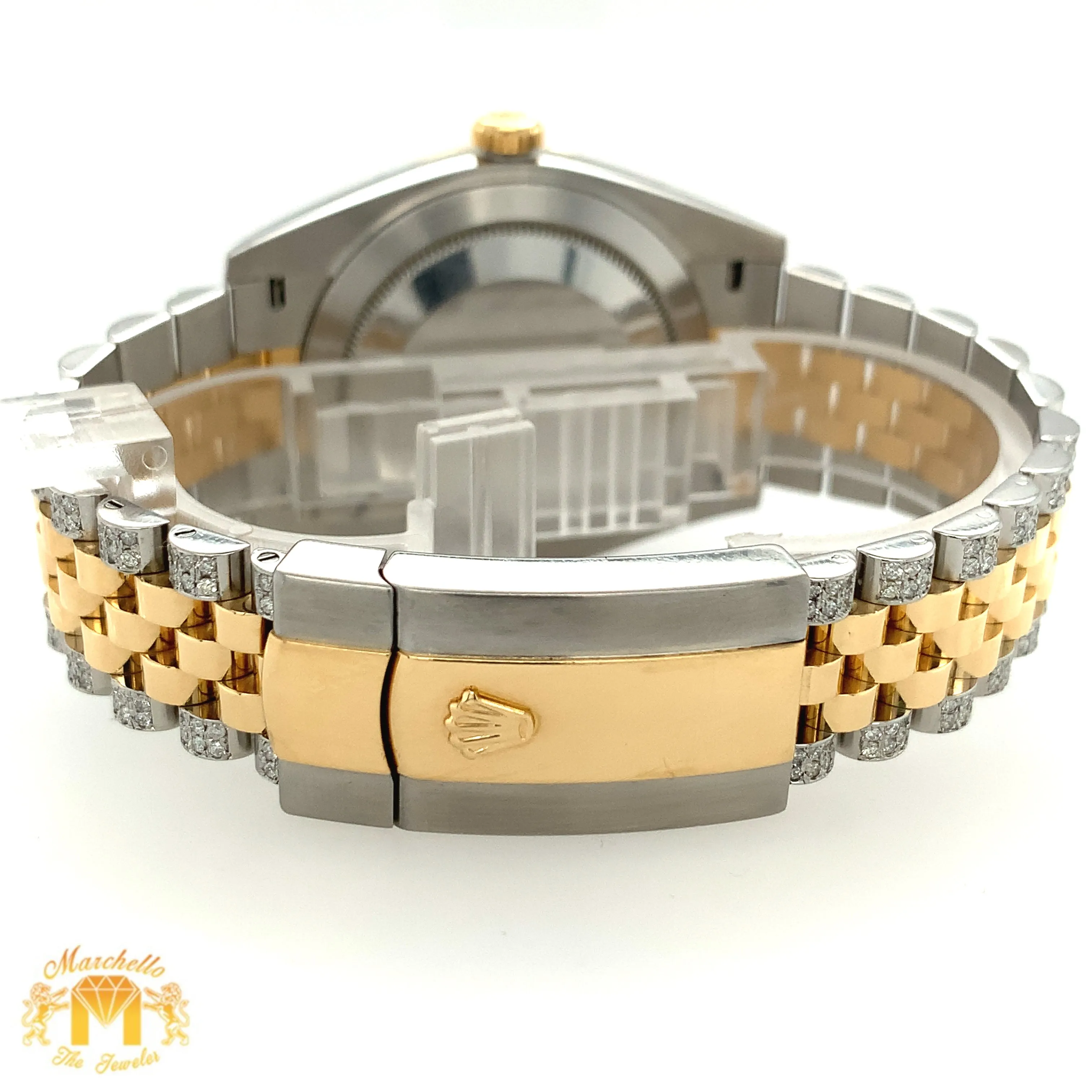 4ct Diamond 41mm Rolex Datejust 2 Watch with Two-tone Jubilee Bracelet (fluted bezel)
