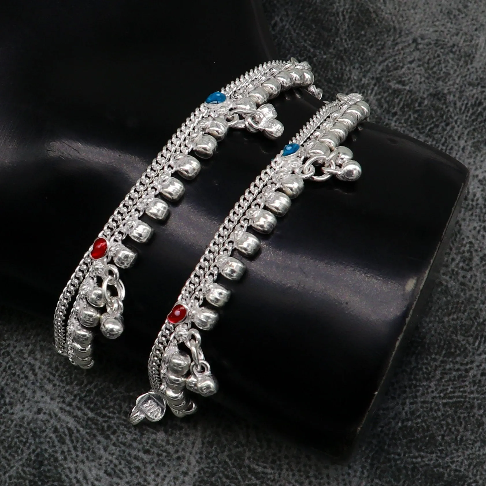 5" inches long customized anklets for new born baby anklets, best unisex kids foot bracelet charm anklets bracelet from India ank285