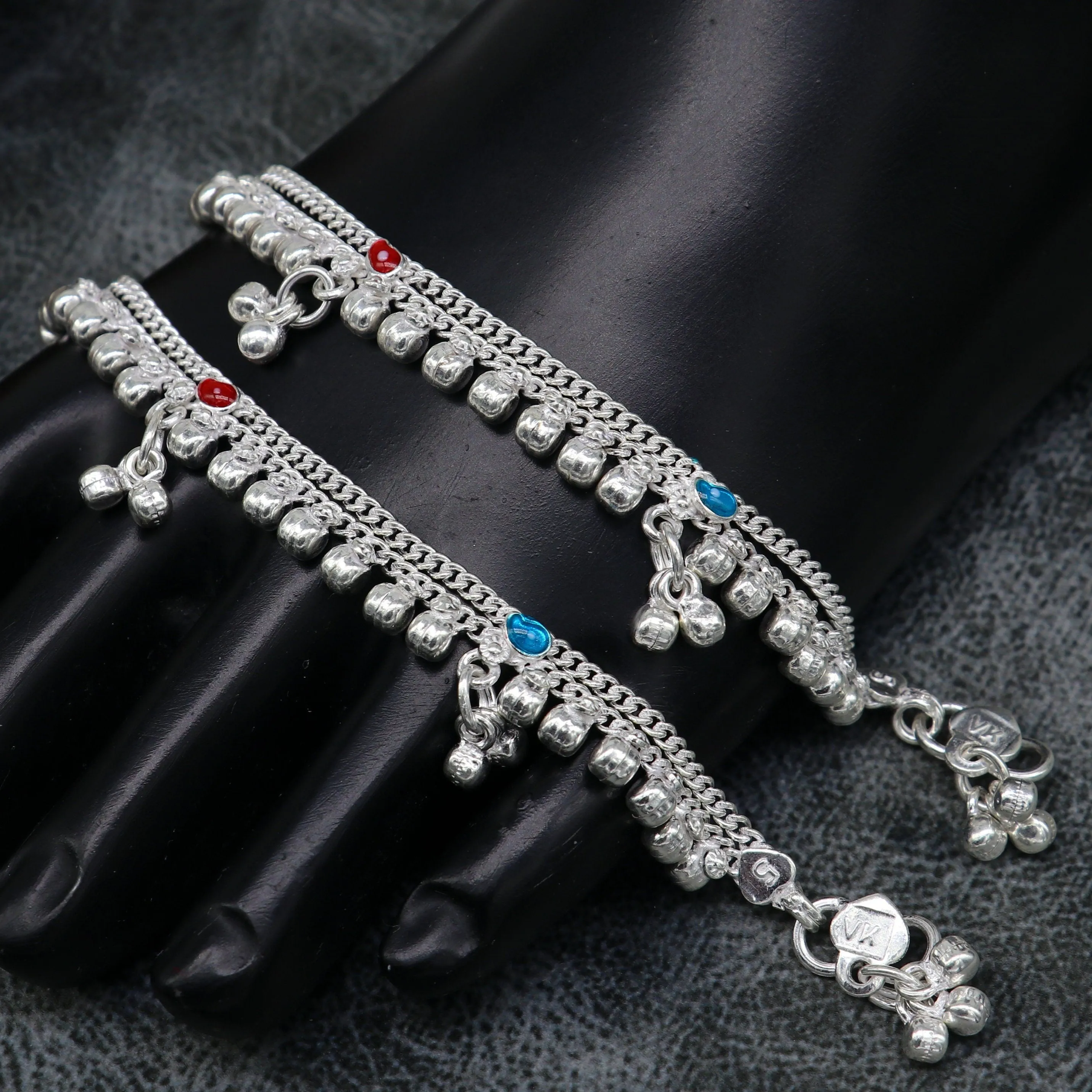 5" inches long customized anklets for new born baby anklets, best unisex kids foot bracelet charm anklets bracelet from India ank285