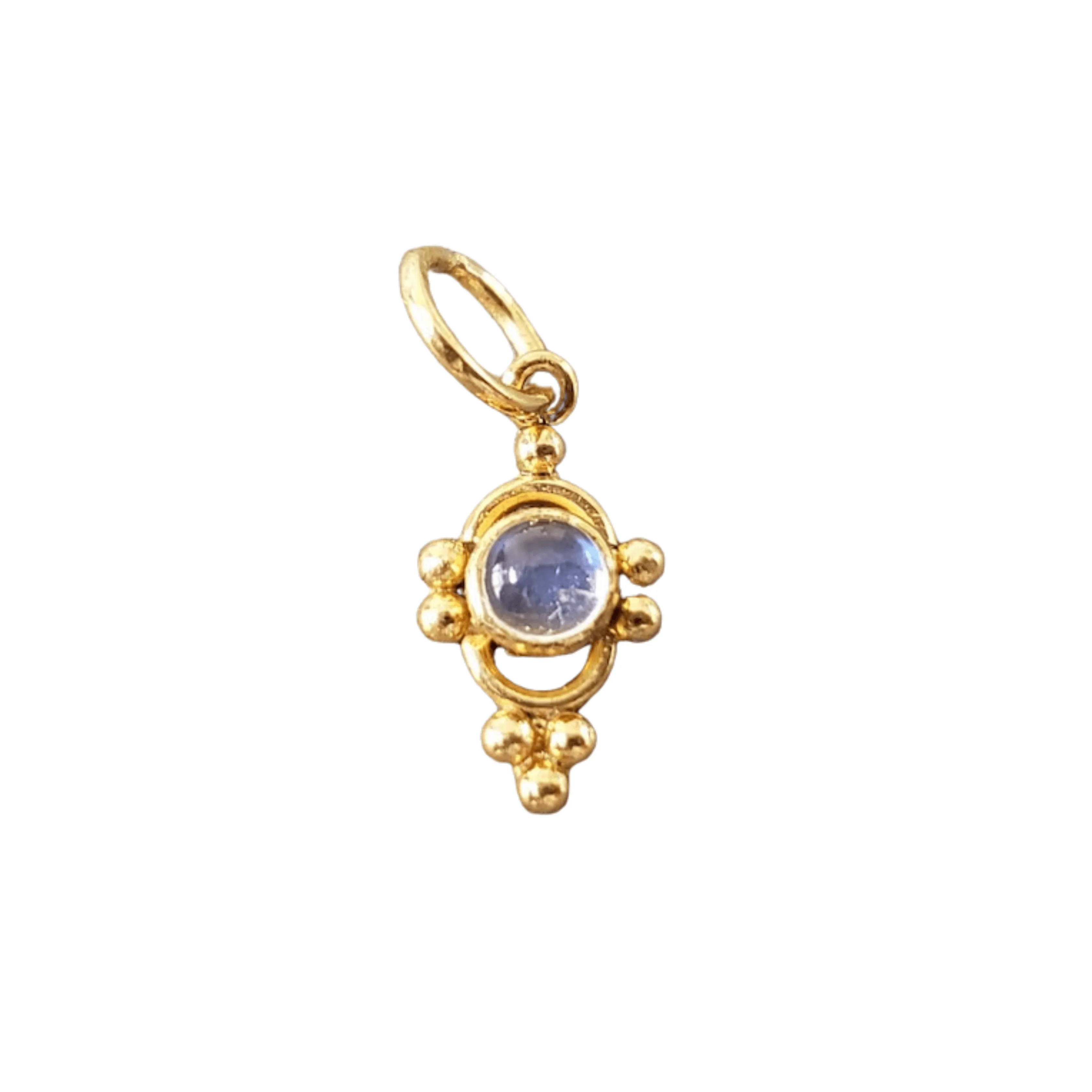 925 Gold Rainbow Moonstone Vermeil Pendant
