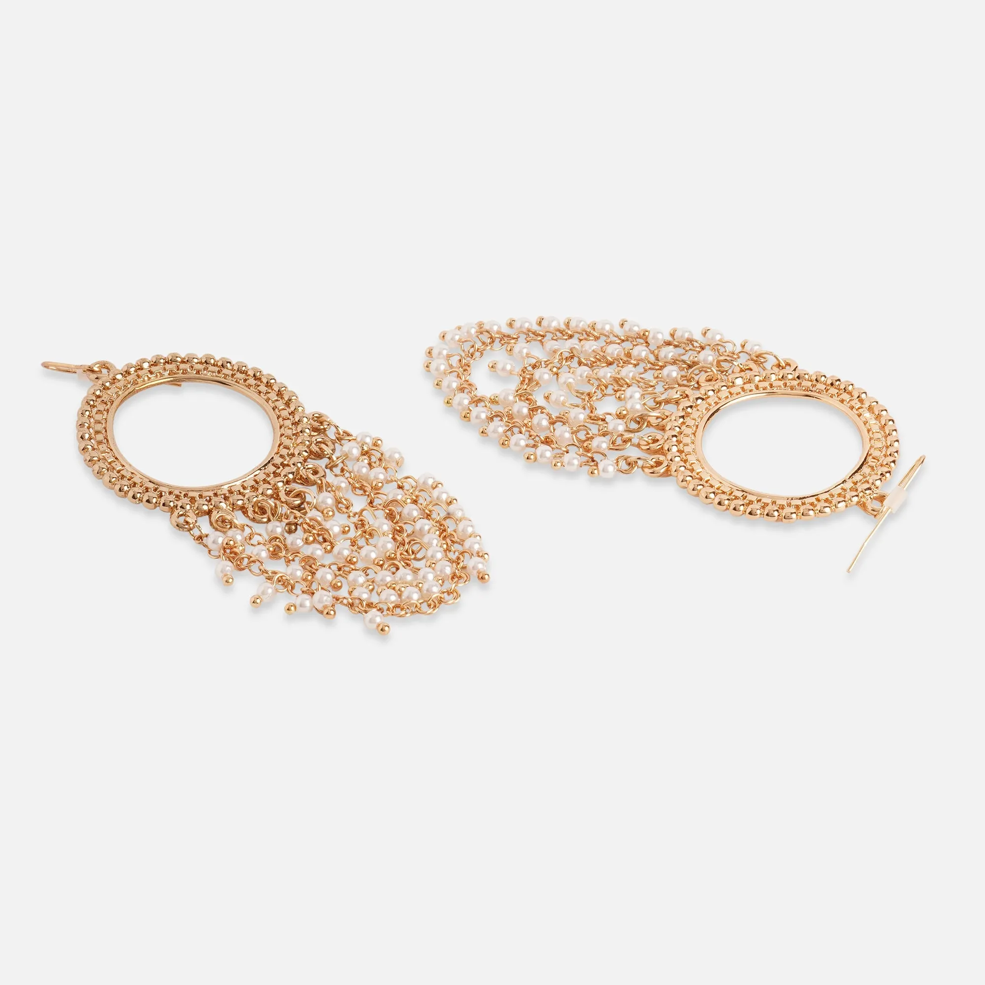 Accessorize London Pearl Multi Layer Long Drop Earring