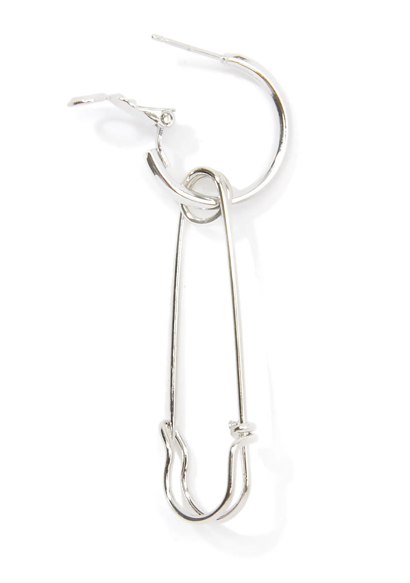 Against The Grain Safety Pin Earrings