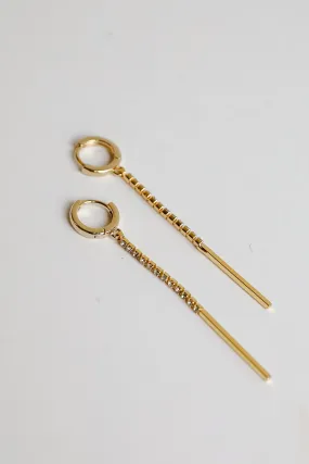 Alina Gold Rhinestone Drop Earrings