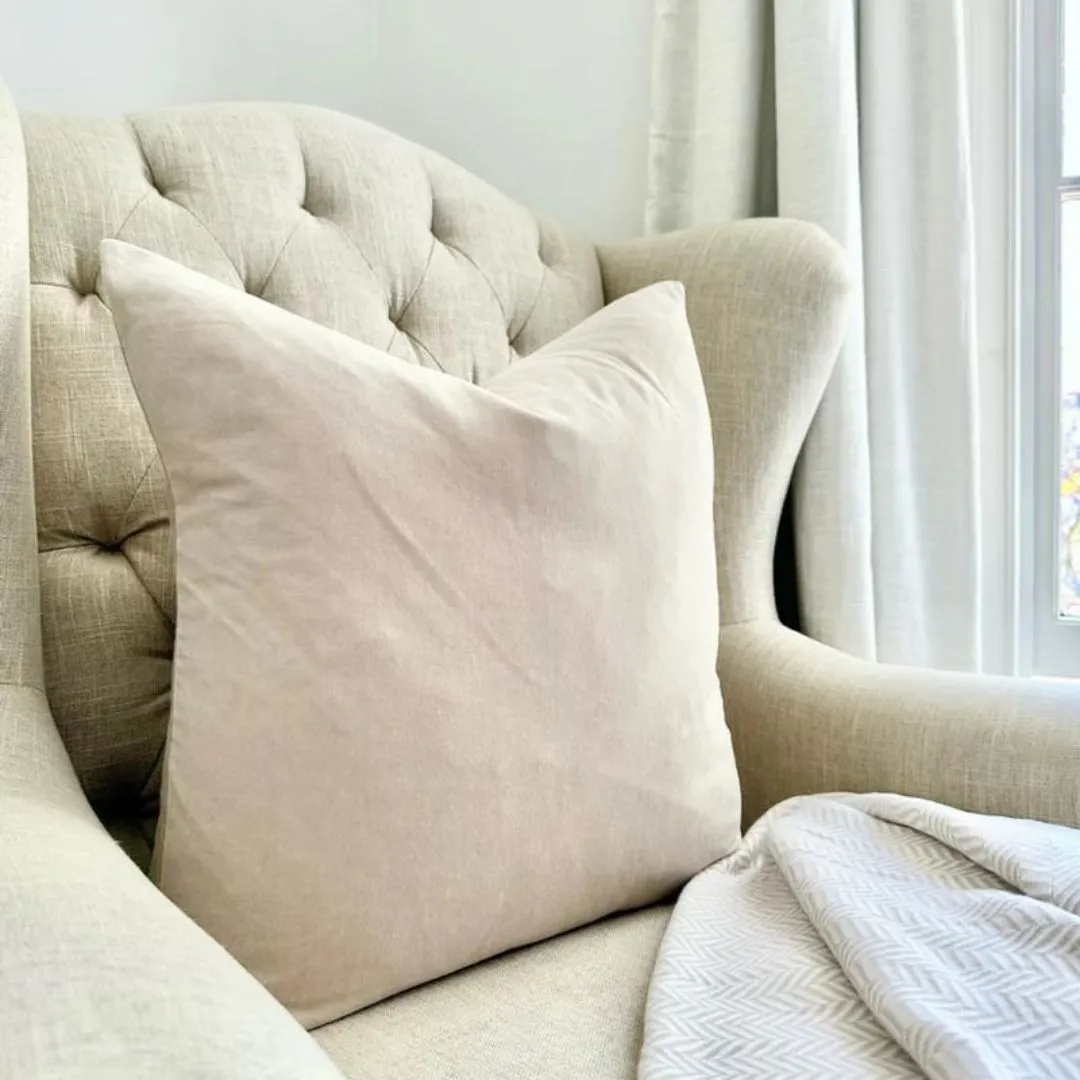 Alsace Velvet Cushion | Snow