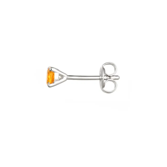 Amore Argento Sterling Silver Citrine Birthstone Stud Earrings
