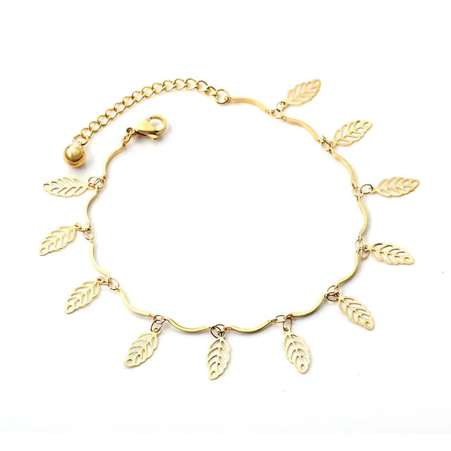 Ankle Bracelet Women Accessories Stainless Steel Link Chains Anklets