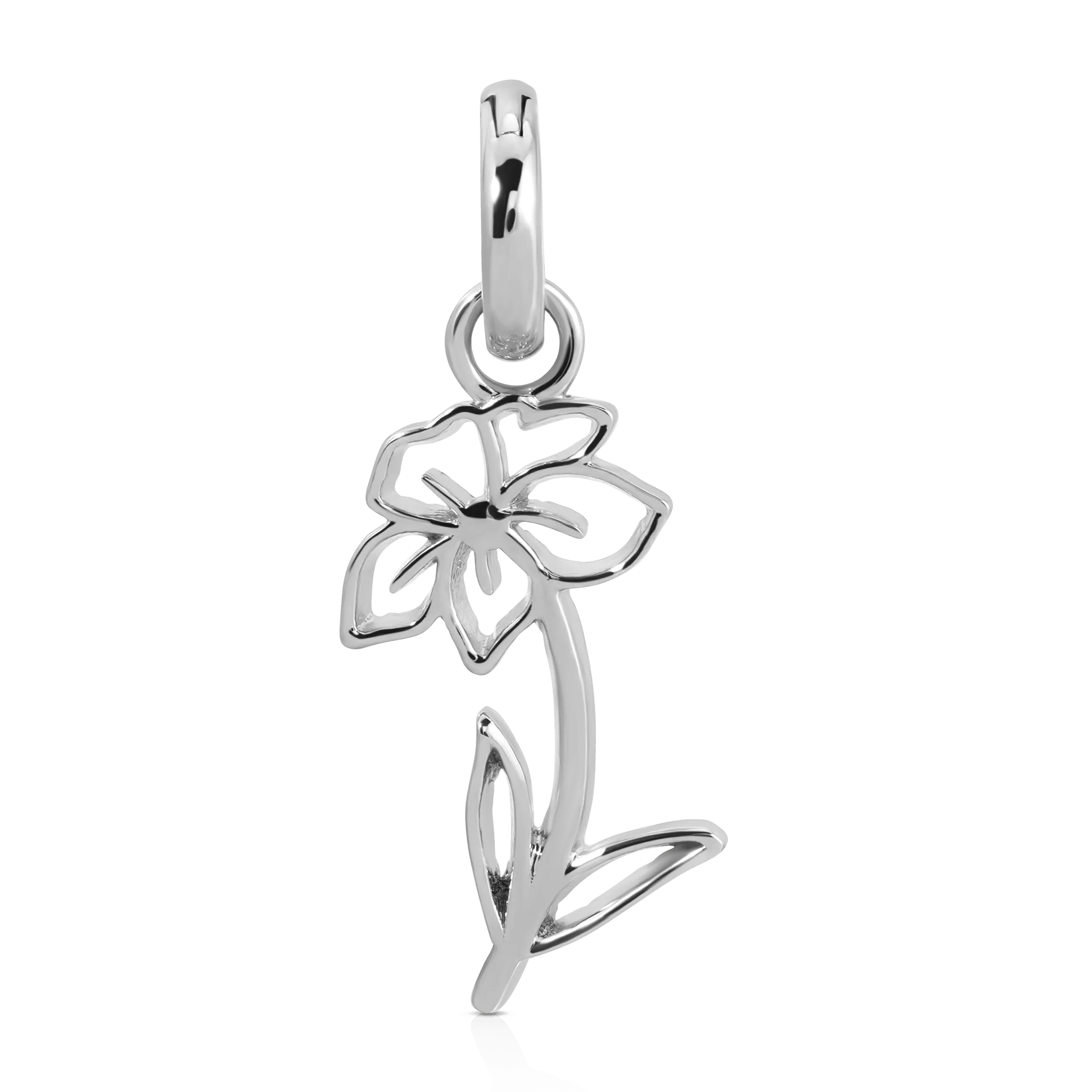 April Diamond Birthstone Charm - Flower (Daisy)