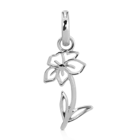 April Diamond Birthstone Charm - Flower (Daisy)