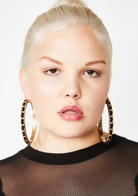 Baddie Mentality Hoop Earrings