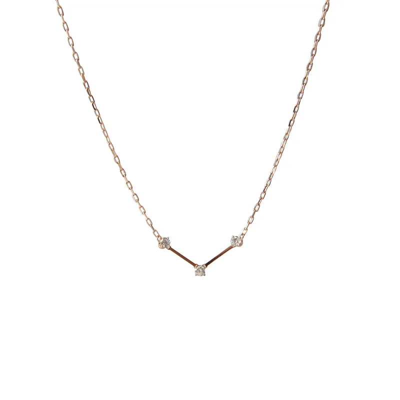 Bar with Clear crystal Necklace