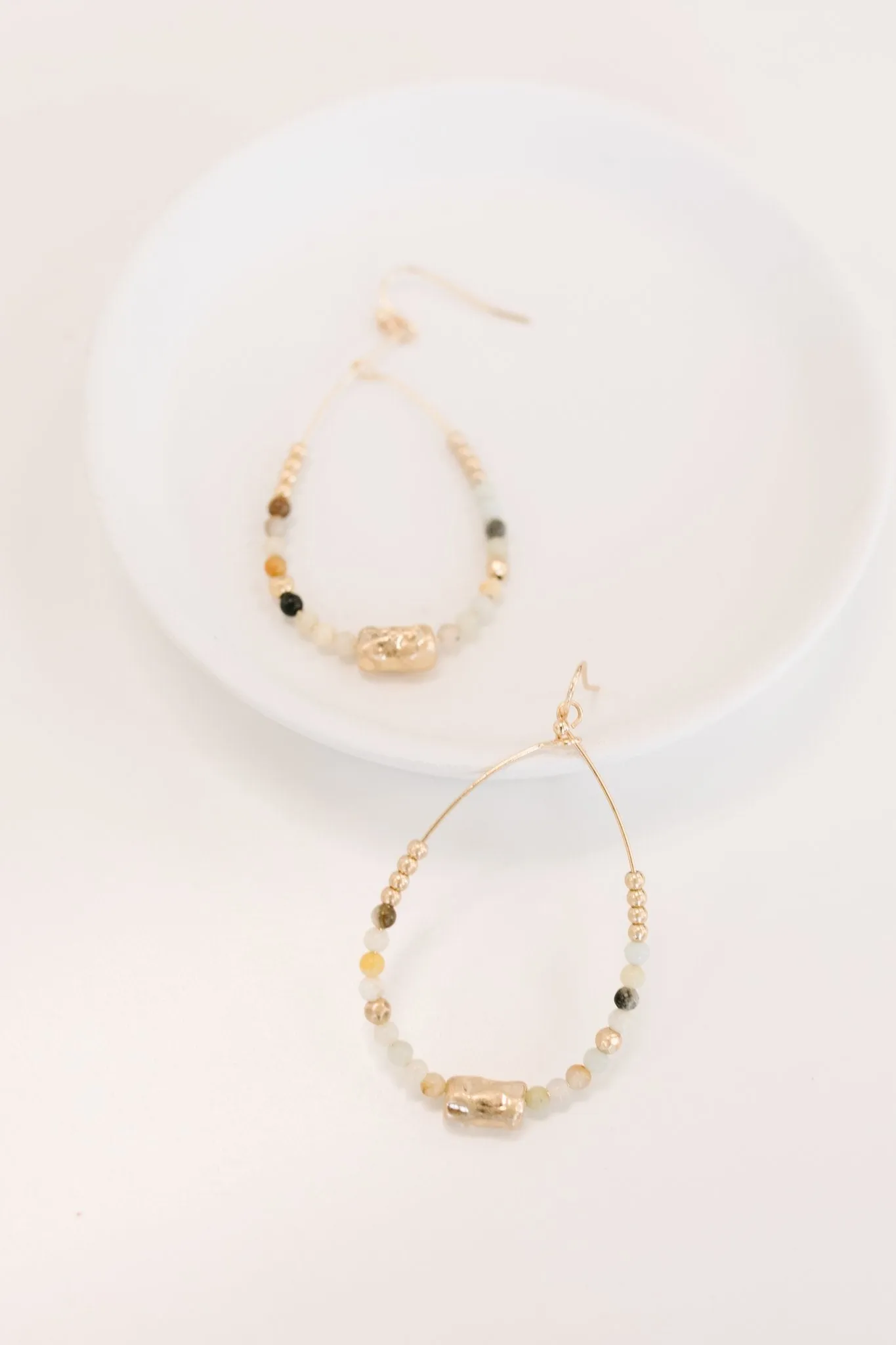 Beaded Nugget Earrings