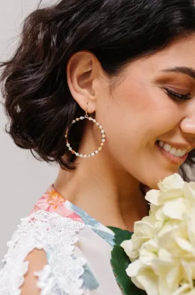 Beaded Rainbow Hoops