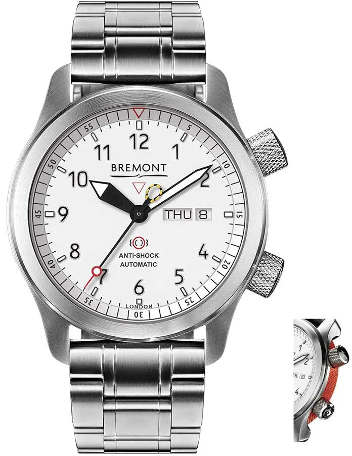 BM Watch Martin Baker MBII White ORSange Bracelet