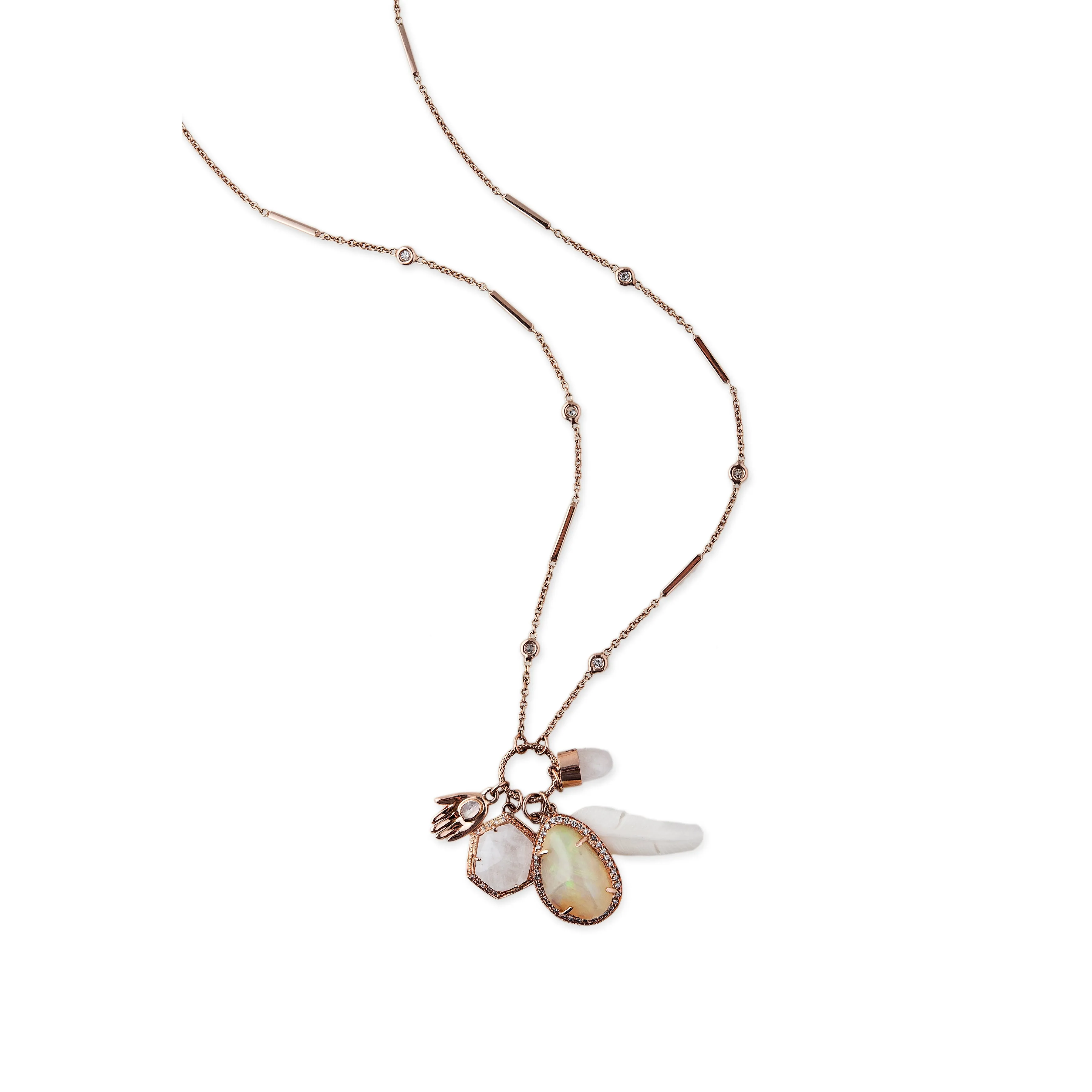 BONE FEATHER CHARM
