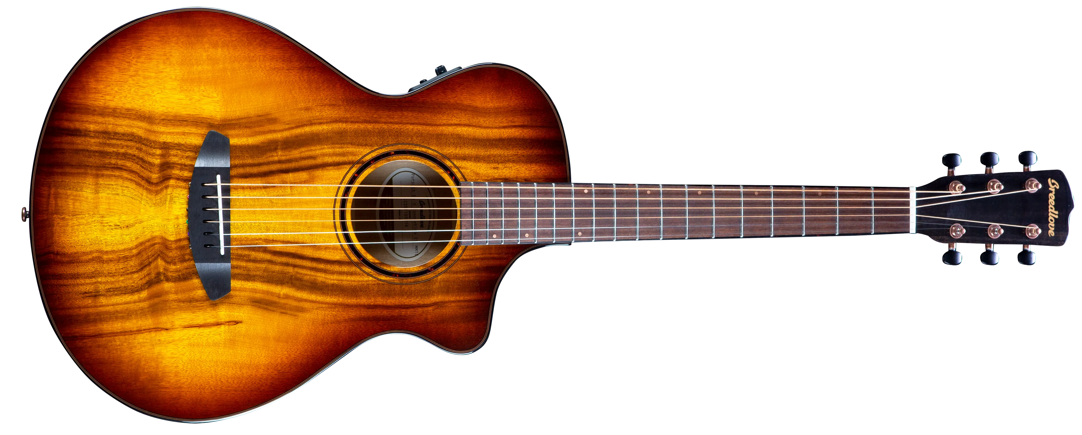 Breedlove Pursuit Exotic S Concertina Tiger's Eye CE Myrtlewood-Myrtlewood