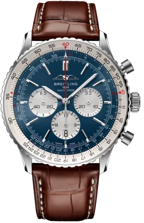 BRT Watch Navitimer B1 Chronograph 46 Brown Croc Folding Clasp