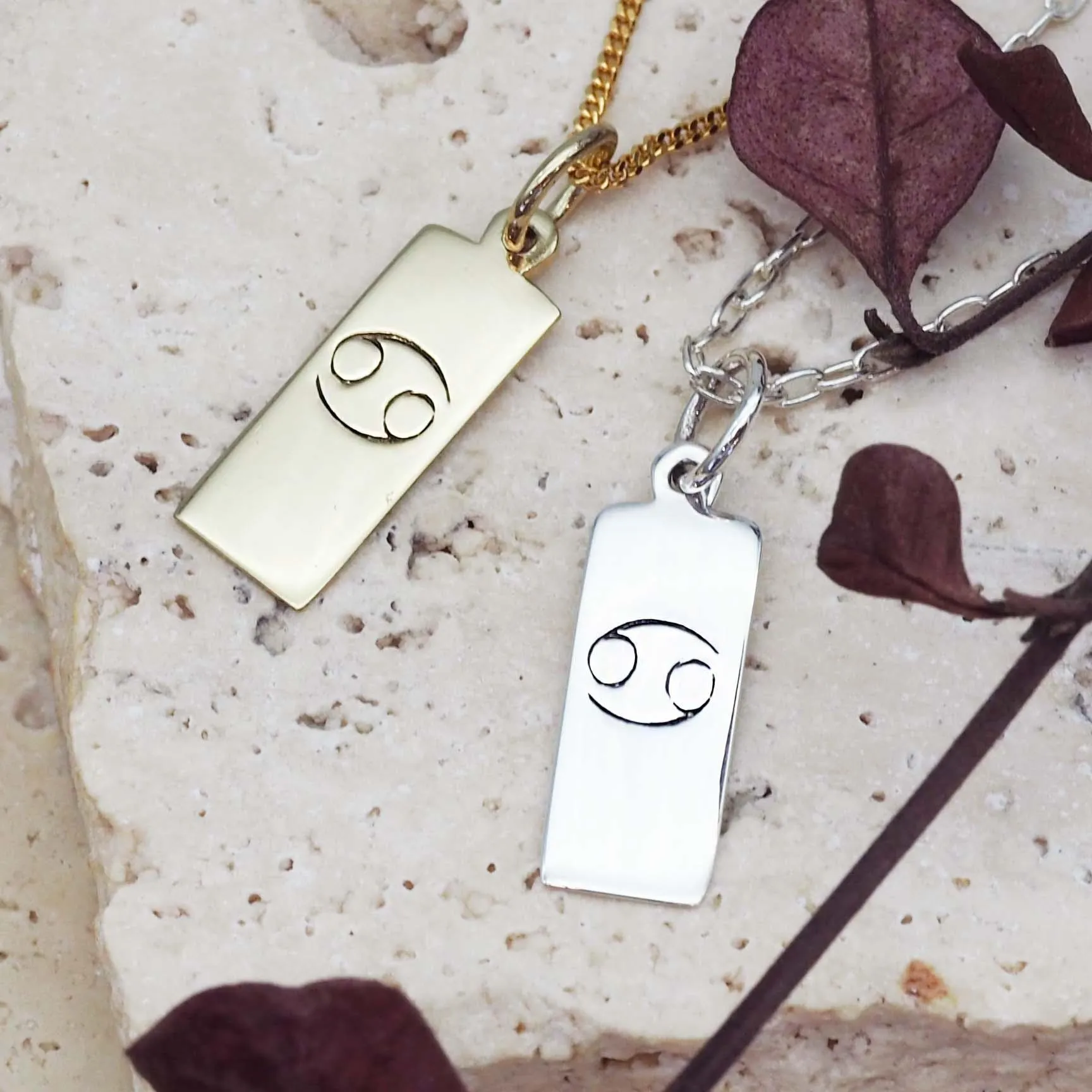 Cancer Star Sign and June Birthstone Necklace