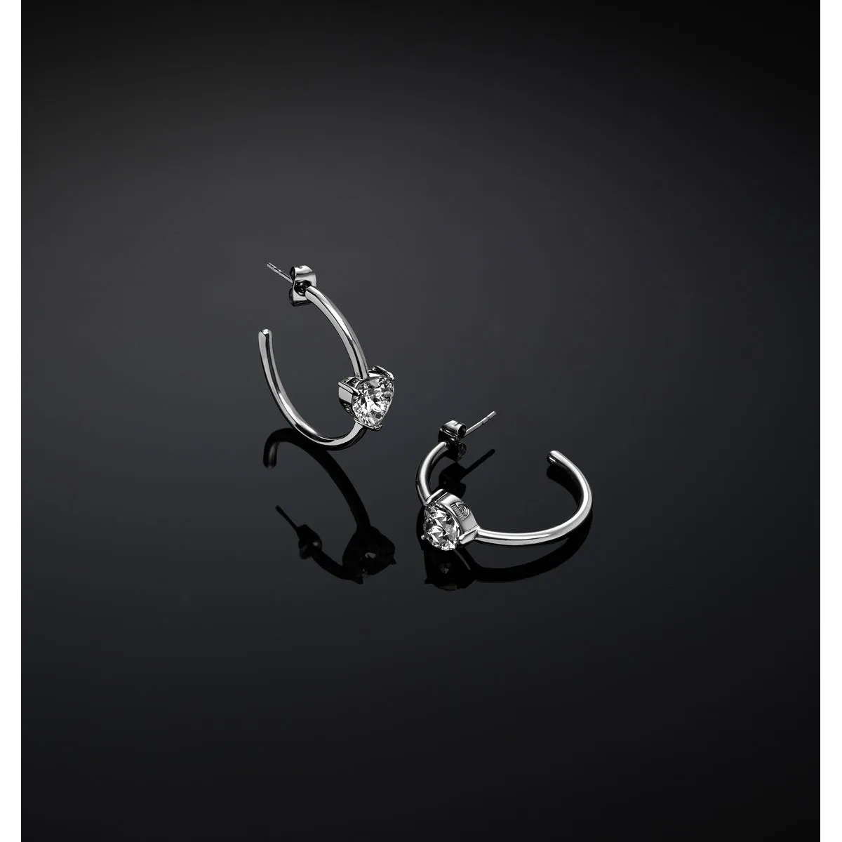 chiara ferragni first love earrings siver tone