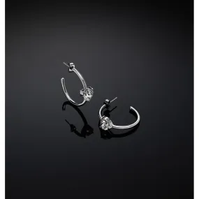chiara ferragni first love earrings siver tone