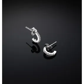 chiara ferragni silver hoop earring arg925 with white cz 10mm