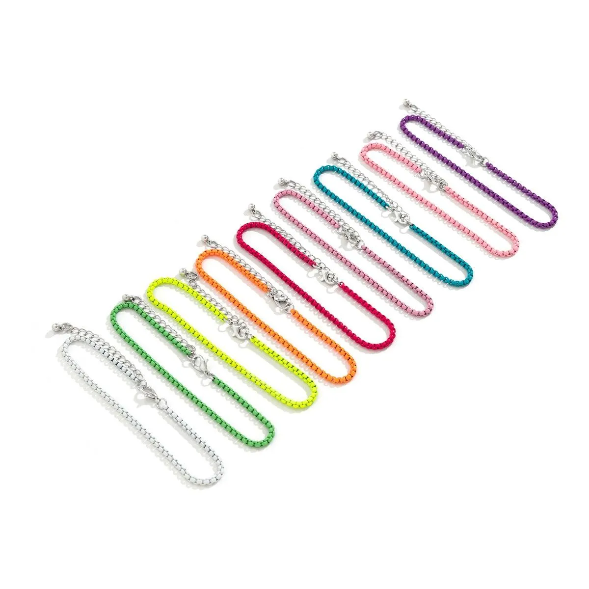 Colorful Iron Chain Anklet Bracelet