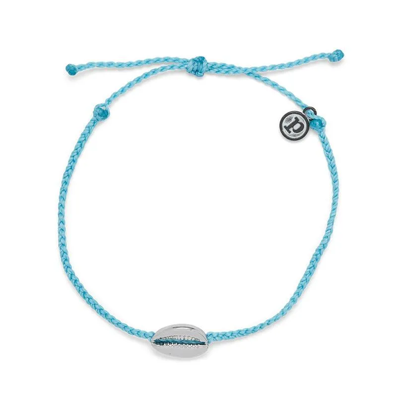 Cowrie Cord Light Blue - Anklet