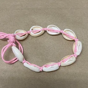 Cowrie Shell Bracelet (1) - Medium - Pink