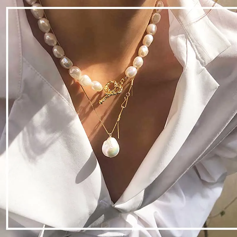 Cultured Pearl Choker 7-8.5mm Handpicked Pearls Strand Necklace for Women