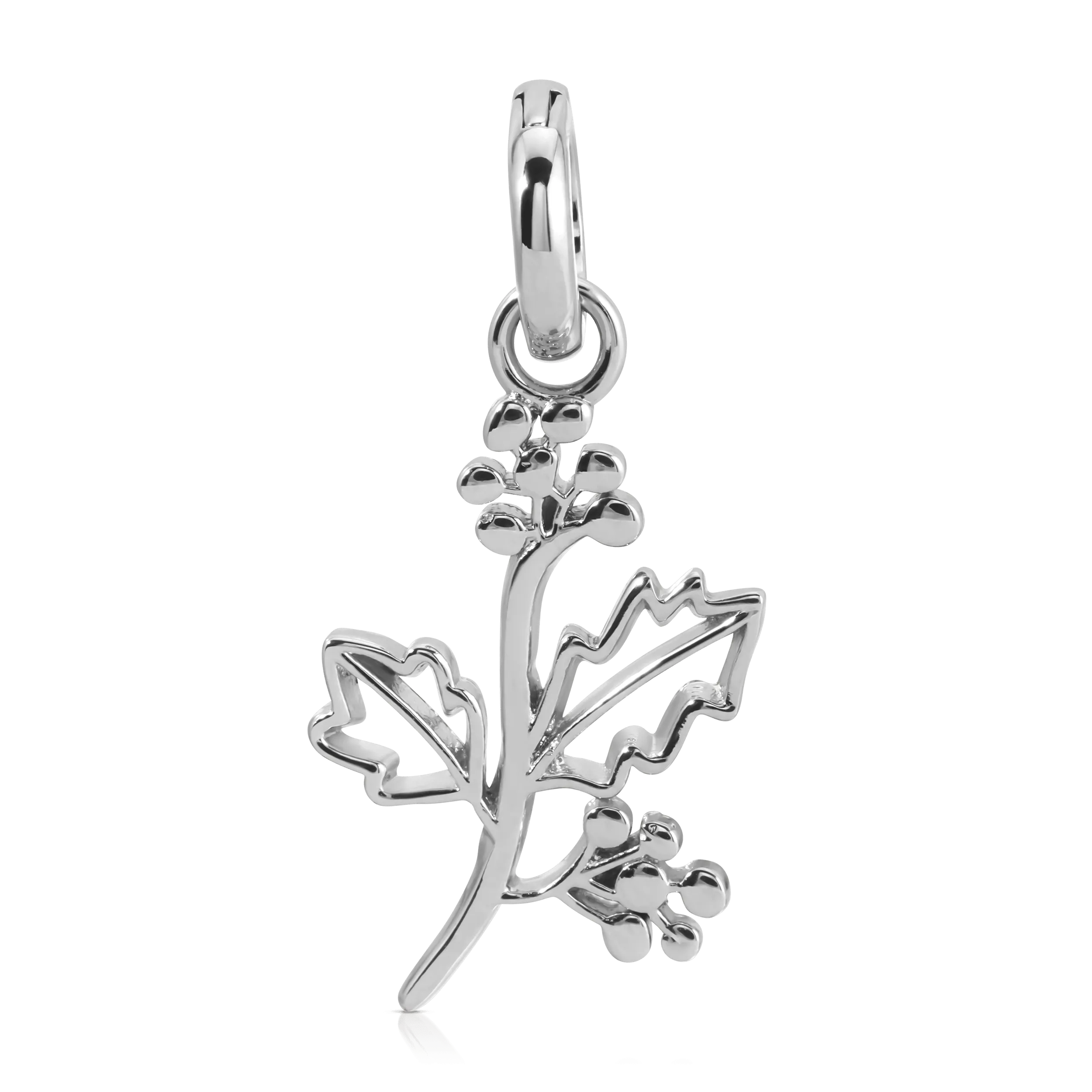 December Turquoise Birthstone Charm - Flower (Holly)