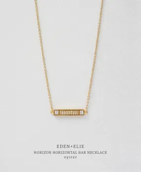 EDEN   ELIE Horizon Horizontal bar necklace - light oyster