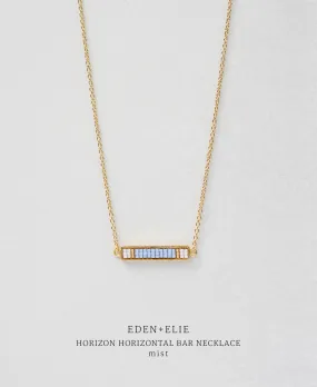 EDEN   ELIE Horizon Horizontal bar necklace - mist blue