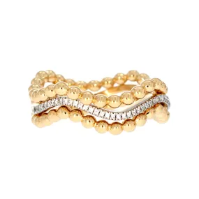 Ella Stein Gold Diamond Triple Ring Set (SI3449)