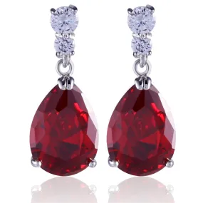 Engagement Earrings for Women Silver Plating AAA Cubic Zircon Crystal Drop Dangle Earings