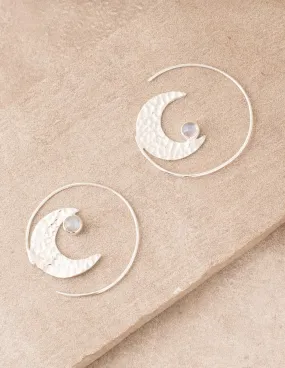 Fair Trade Crescent Moonstone Earrings