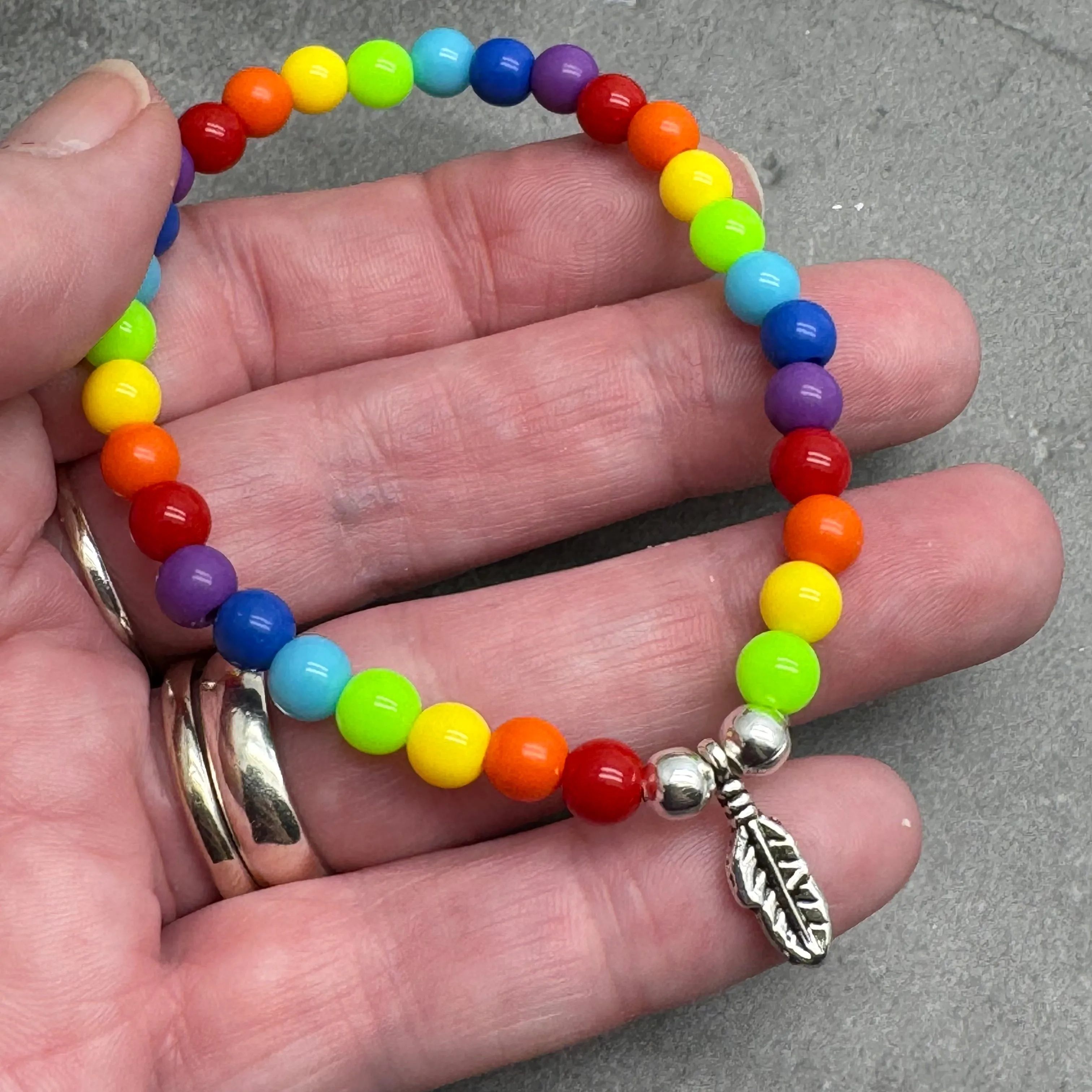 Feather Charm Bracelet