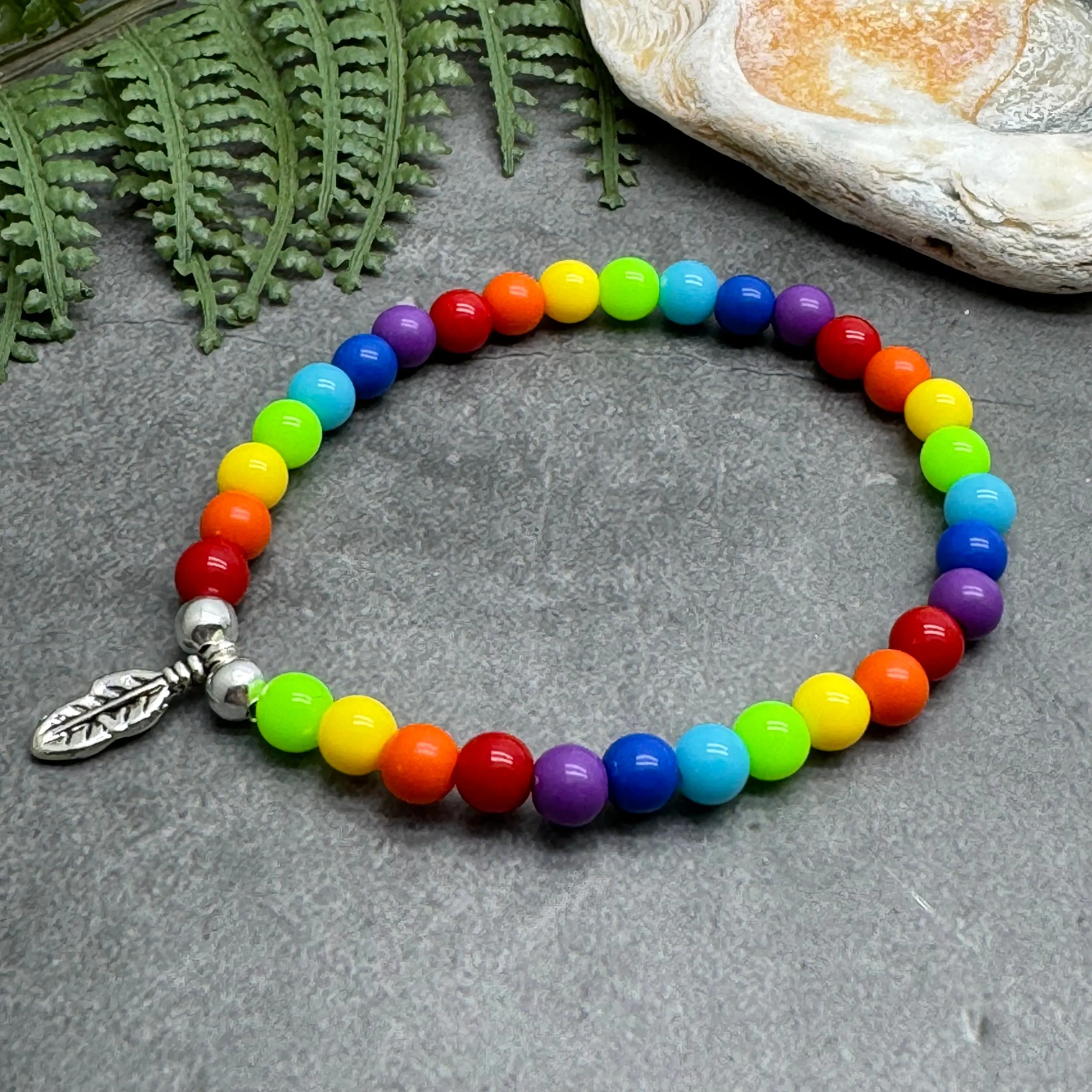 Feather Charm Bracelet