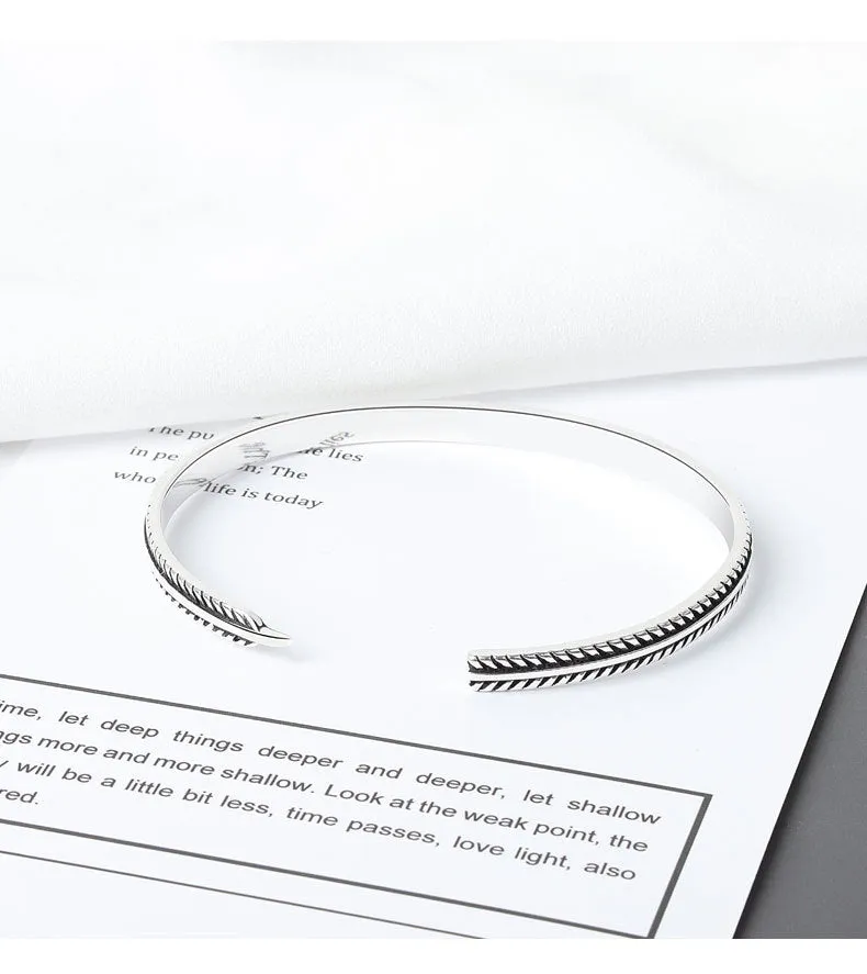Feather Charm - Vintage Cuff Bracelet by The Nevermore