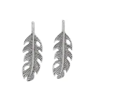 Feather Charms, 60mm" x 17mm wide , Made in USA, Pack of 4