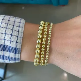 Gold Beaded Ball Bracelets
