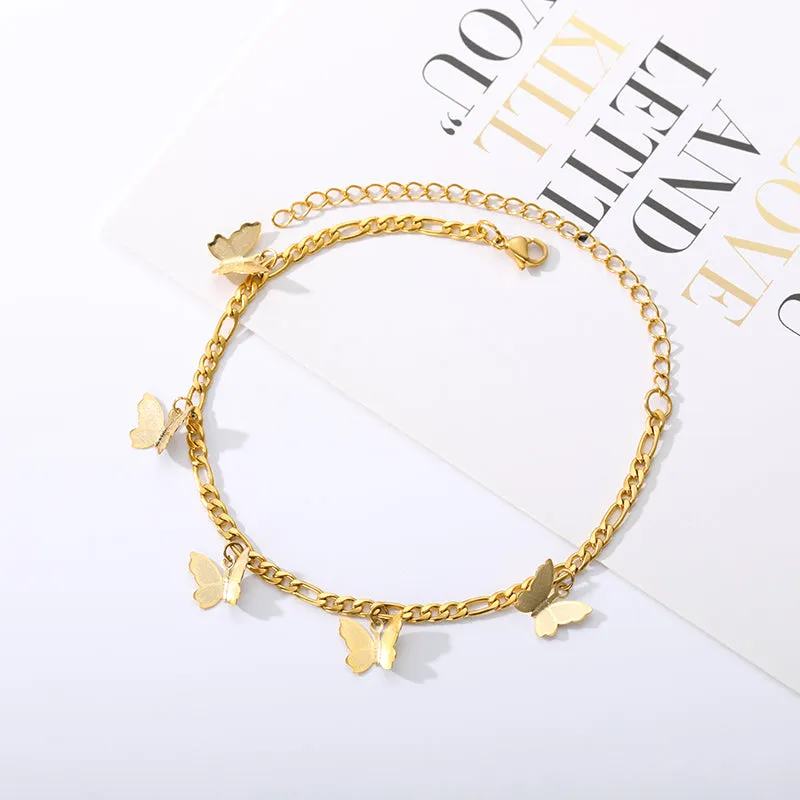 Gold Butterfly Anklet