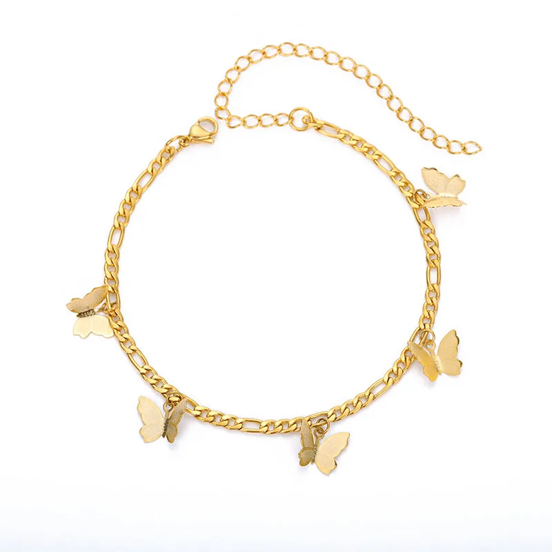 Gold Butterfly Anklet
