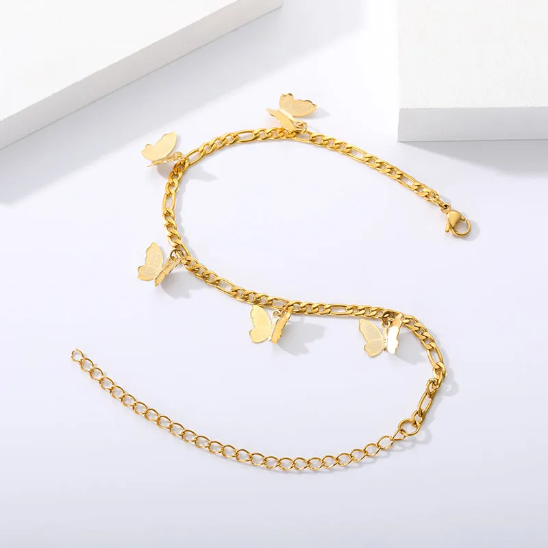 Gold Butterfly Anklet