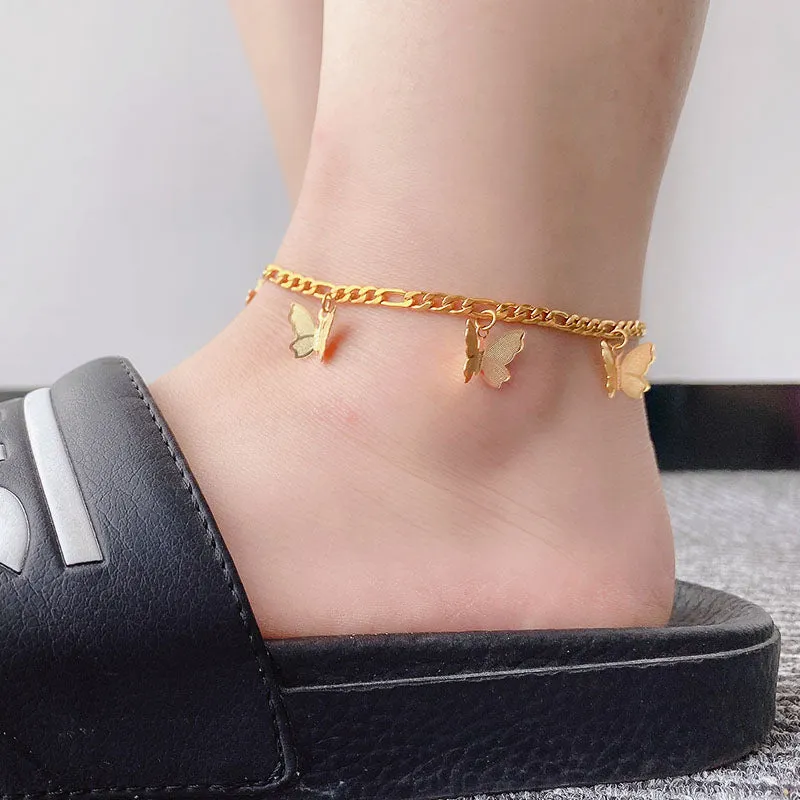 Gold Butterfly Anklet