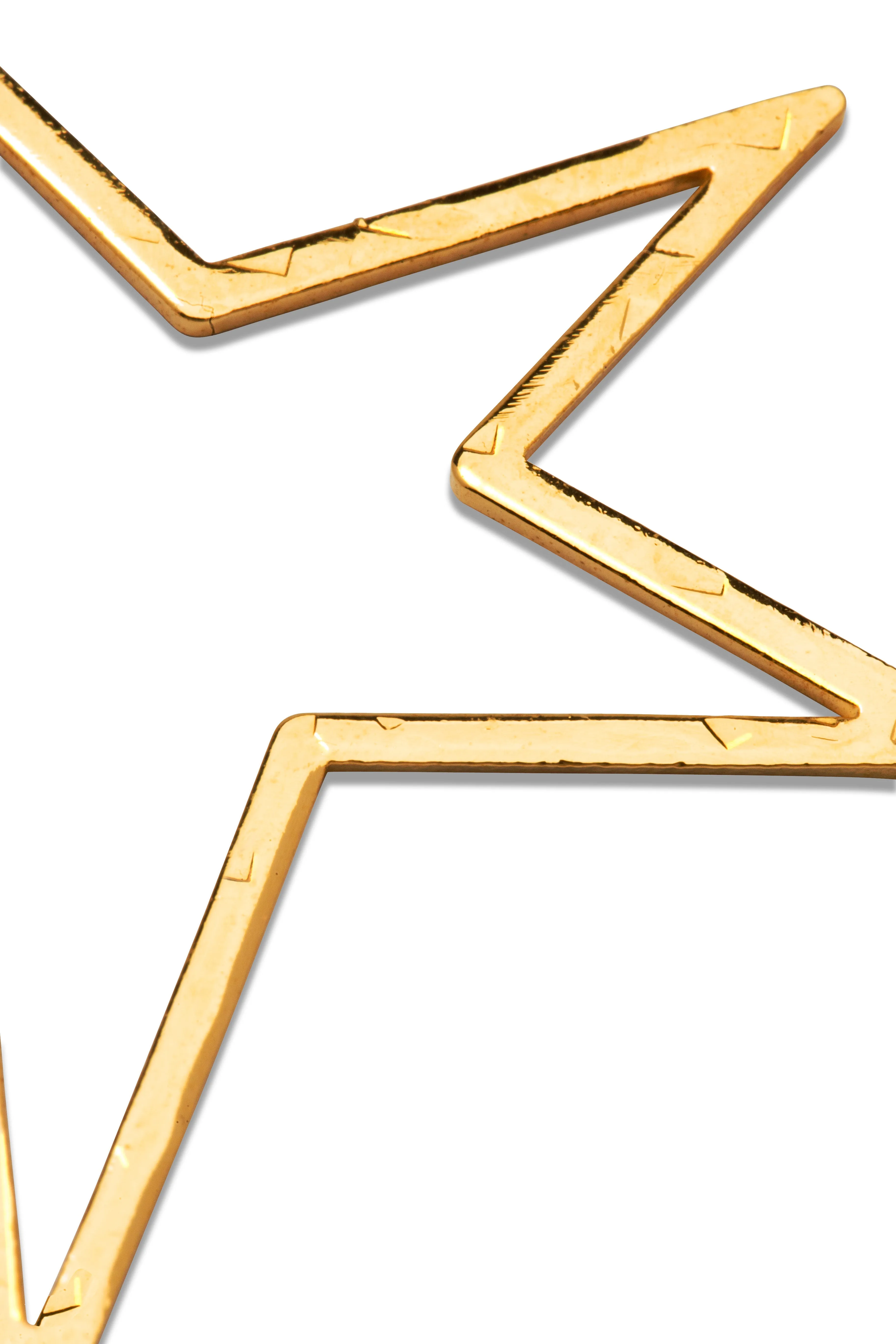 Gold Large Shooting Star Pendant Charm