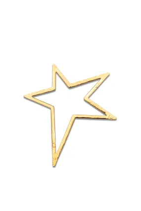Gold Large Shooting Star Pendant Charm