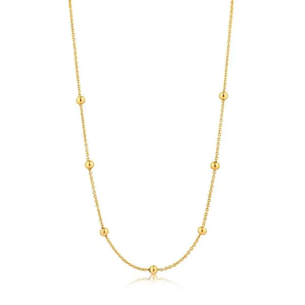 Gold Modern Beaded Necklace