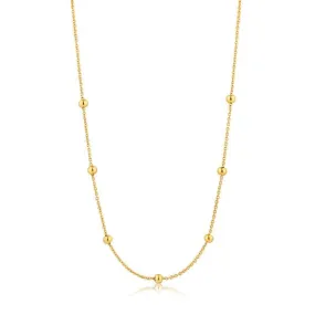 Gold Modern Beaded Necklace